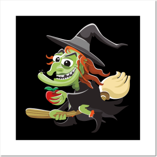 Witch offers you an apple Posters and Art